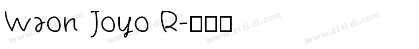 Waon Joyo R字体转换